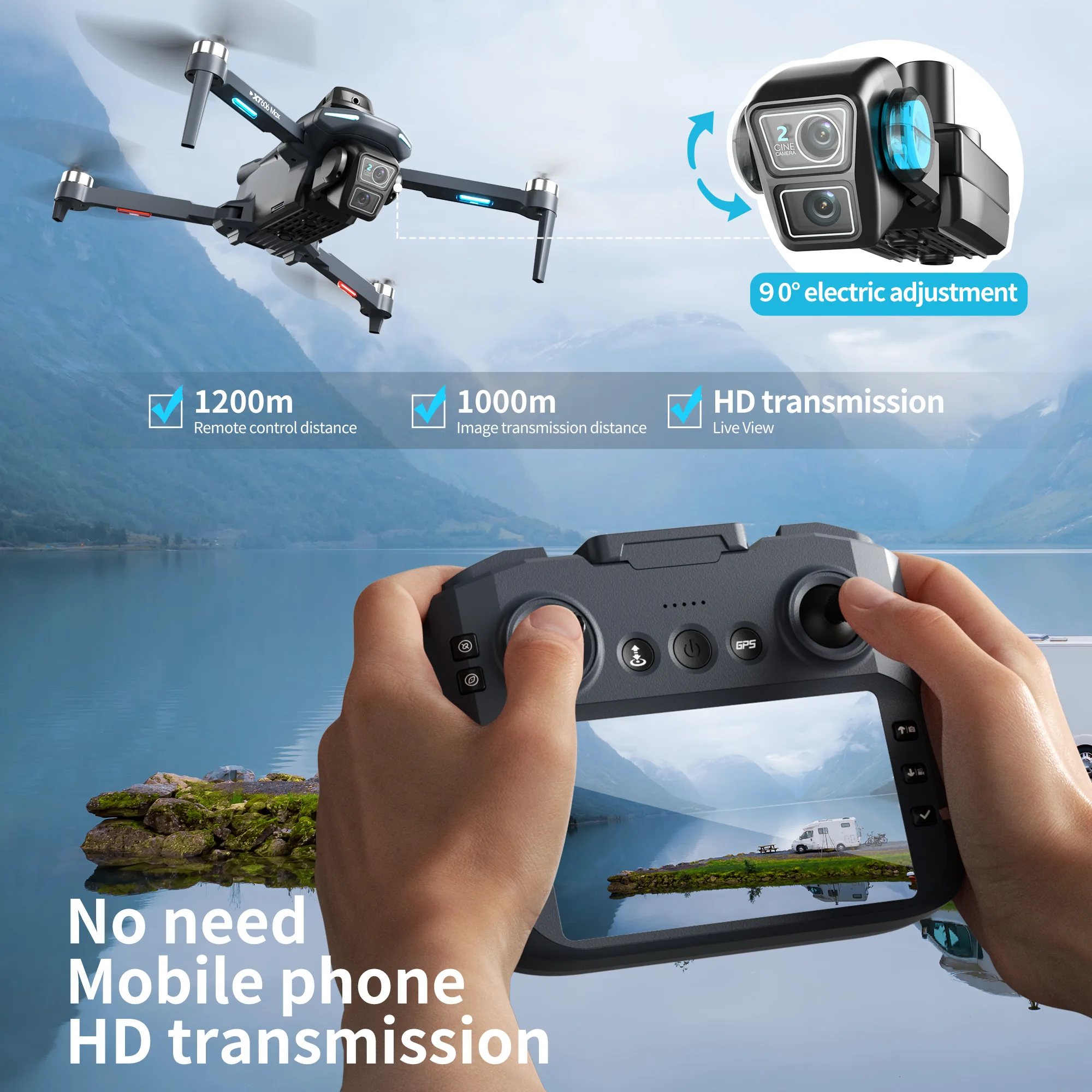 Original XT606 Drone Professio - Drone Photogrammetry ulasan dan harga