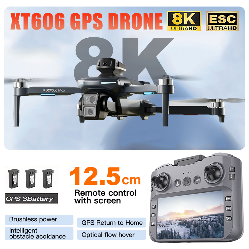 XT606 MAX 3 battery Drone 4k 8 - Drone Photogrammetry ulasan dan harga